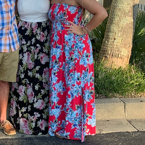 Floral Strapless Dress - Picture 5 of 5